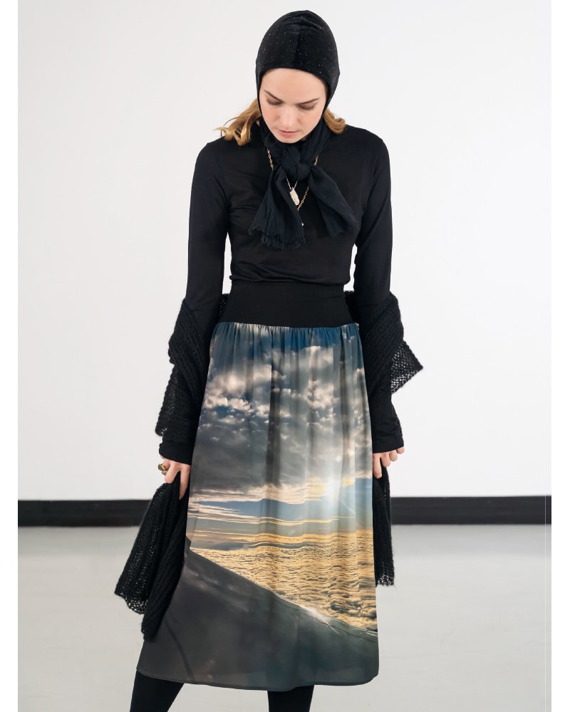 agnès b. photo "Mer de Nuage" (Sea of Clouds) skirt